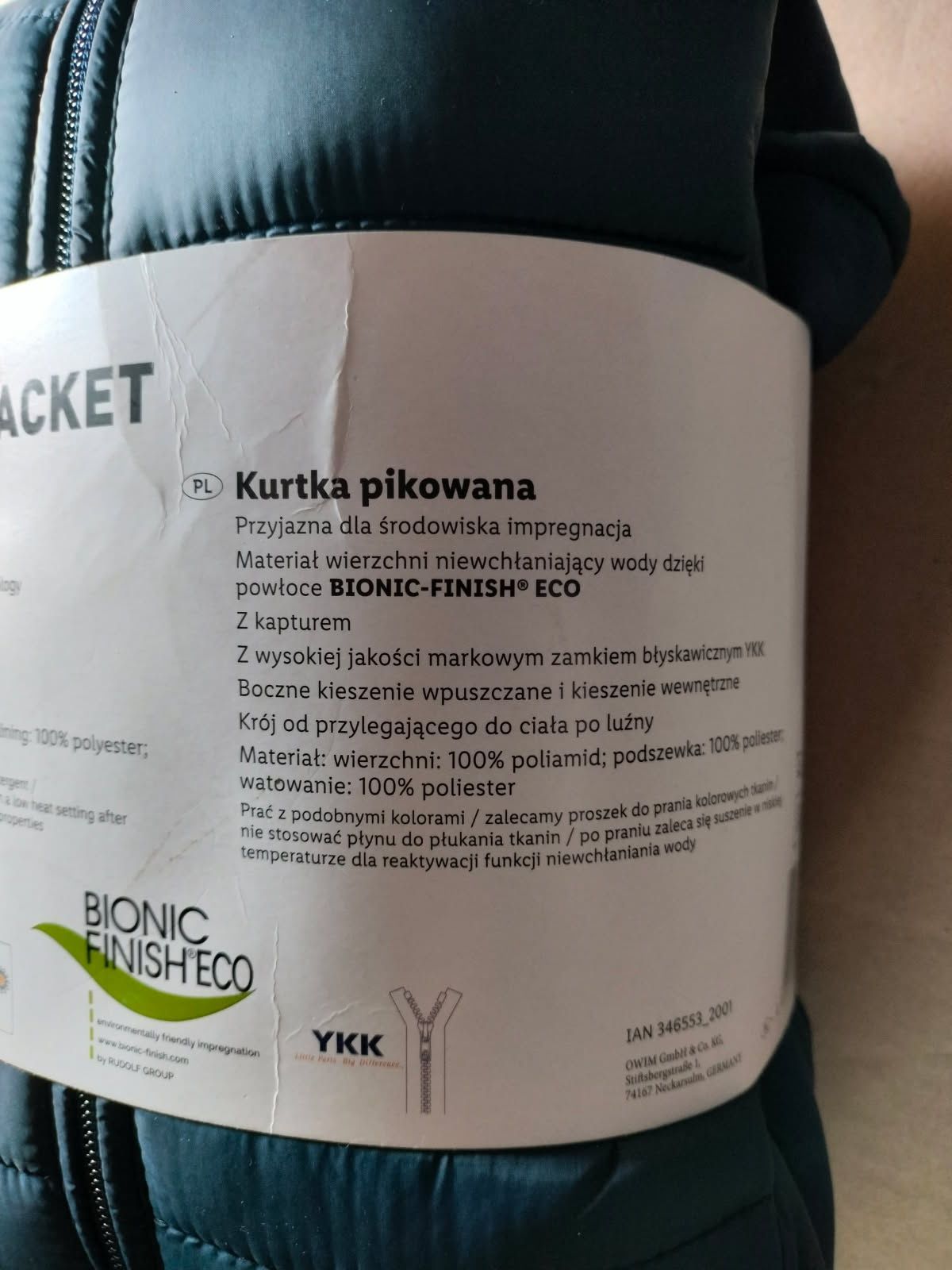 Kurtka lekka pikowana męska 50
