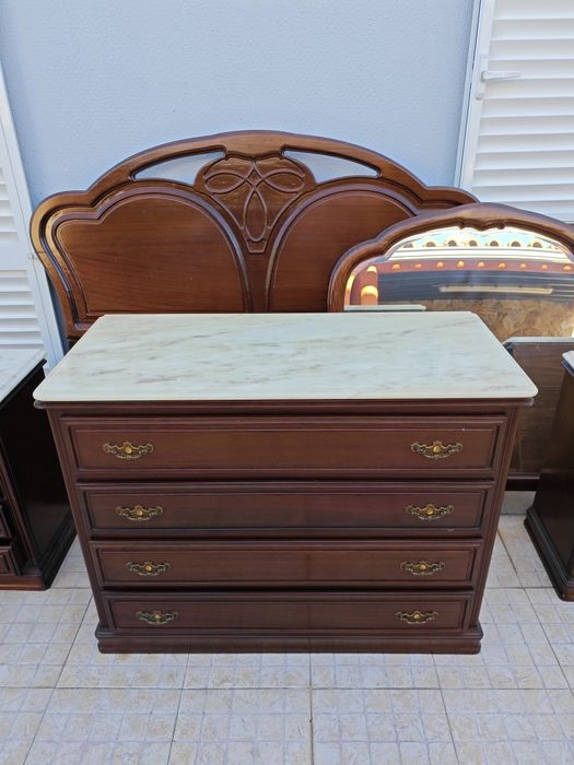 Conjunto Quarto de Casal em Mogno Maciço