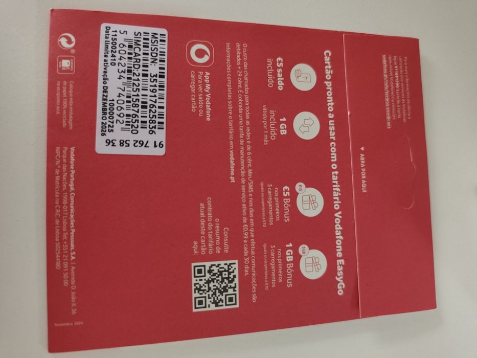 Huawei P Smart 2019 ( usado  )+ cartão para telemóvel Vodafone EASYGO