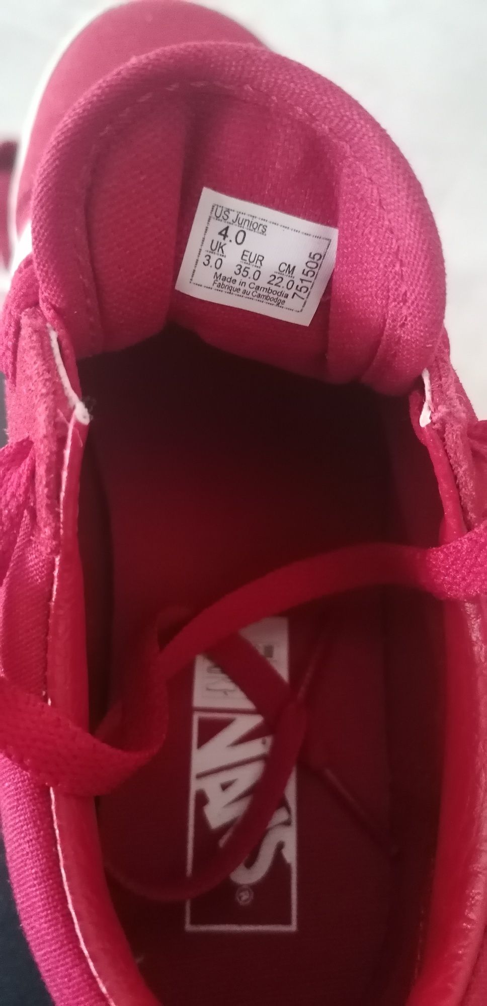 Ténis Vans vermelhos