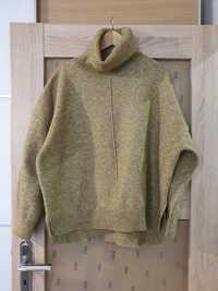 Sweter Golf H&M  L XL XXL oversize oliwka khaki