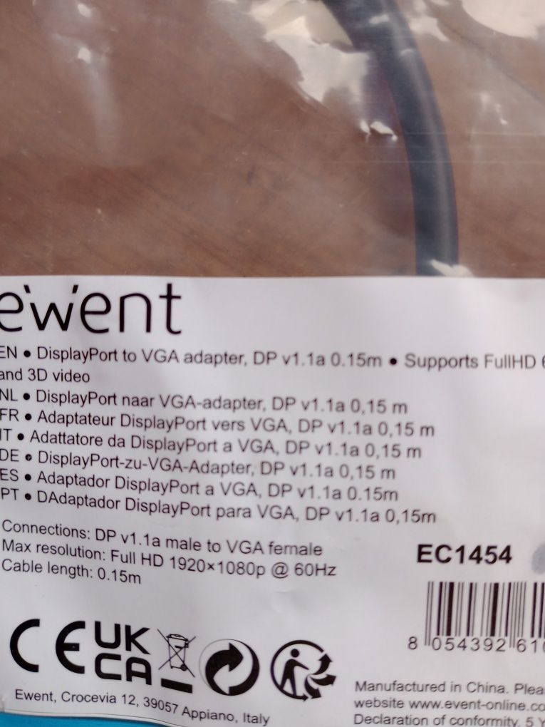 Adaptador DisplayPort / VGA