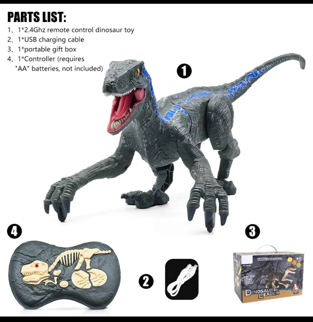 Dinozaur zdalnie sterowany welociraptor blue park jurassic world