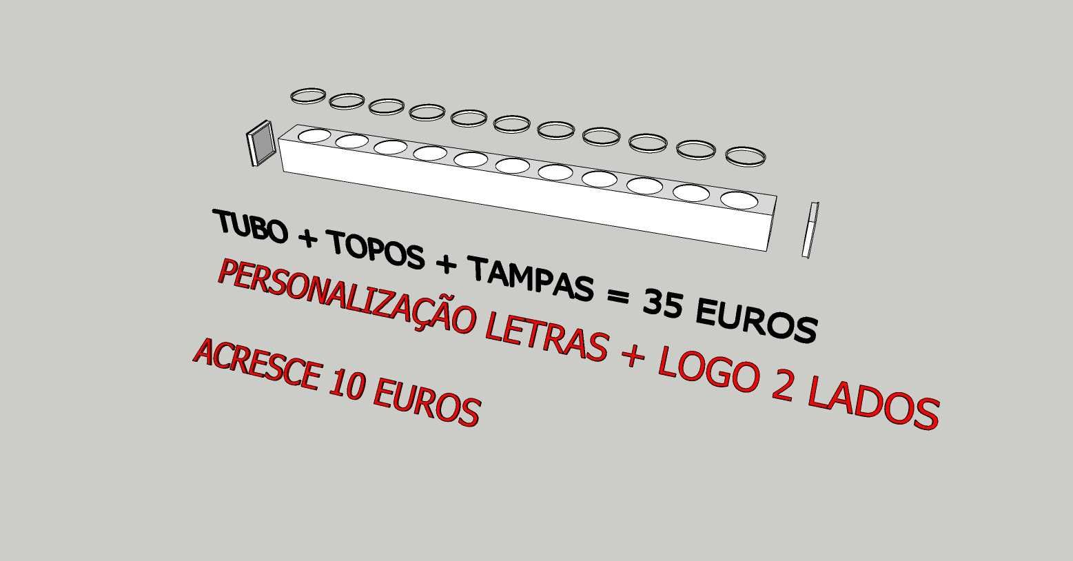 Metros para copos de Cerveja em tubo