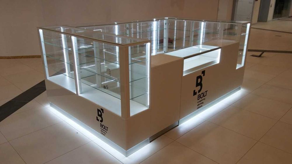 sklep meble sklepowe stoisko handlowe wyspa gabloty lady CAŁA POLSKA