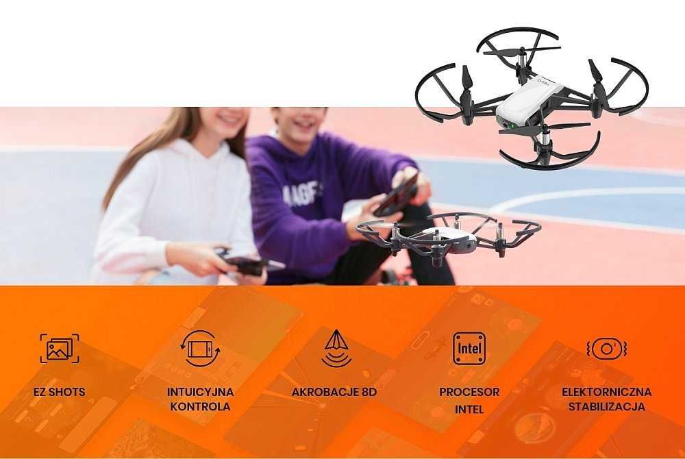 Dron DJI Ryze Tello Boost Combo Biały powered by DJI and Intel