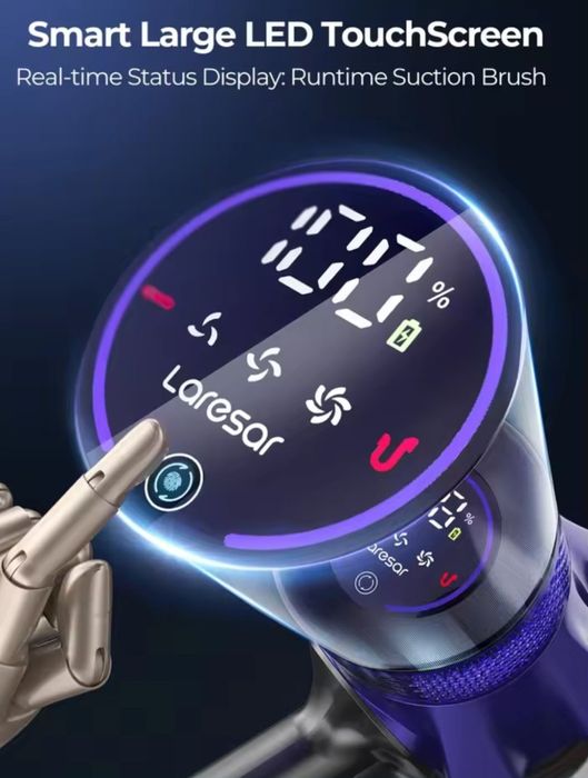 Odkurzacz pionowy bezprzewodowy Laresar V7 500W alternatywa Dyson