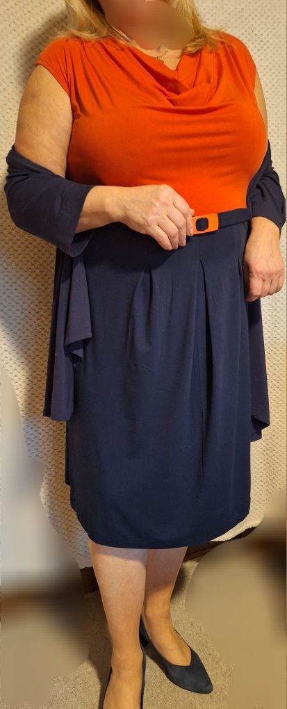 Elegancki komplet sukienka z narzutką