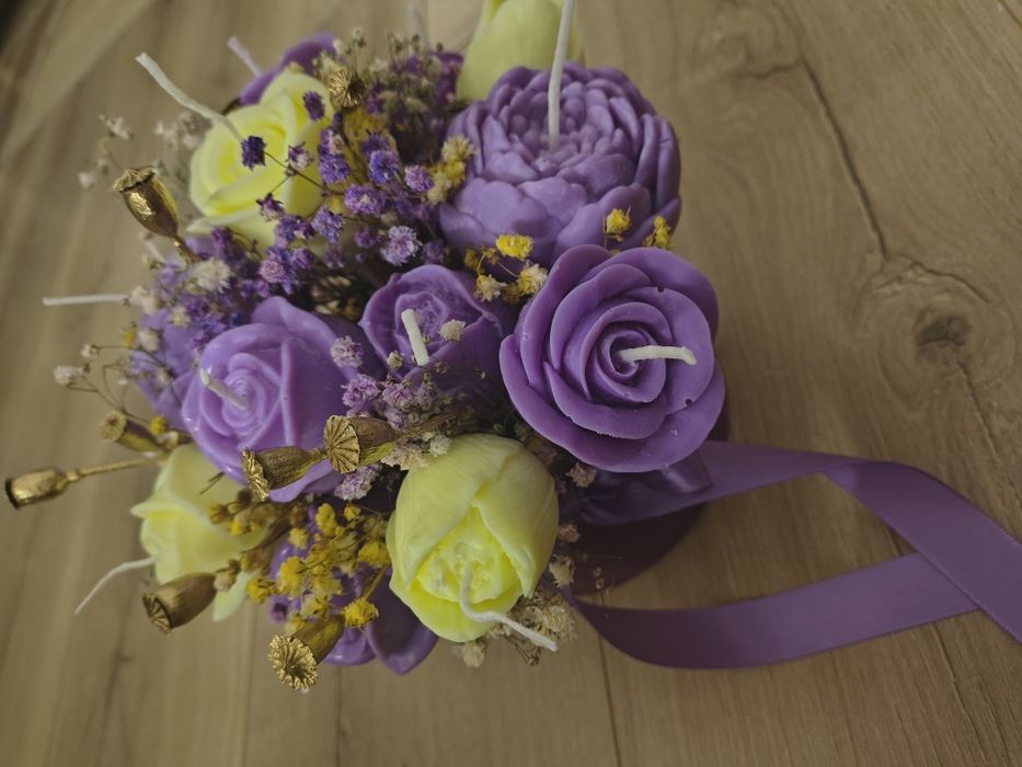 Flower box ze świec sojowych