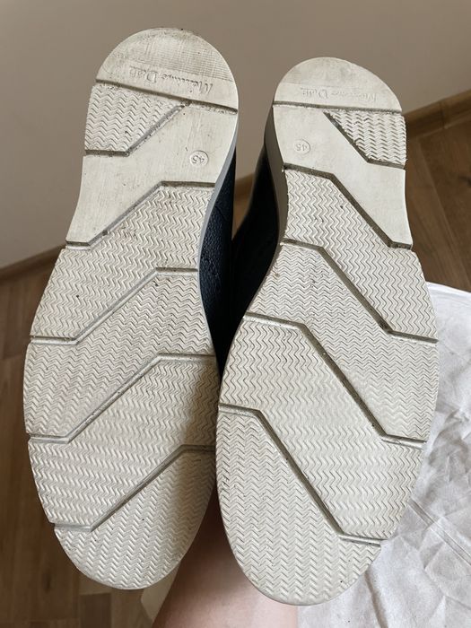 Czarne skórzane klasyczne butt Massimo Dutti 45 + woreczek