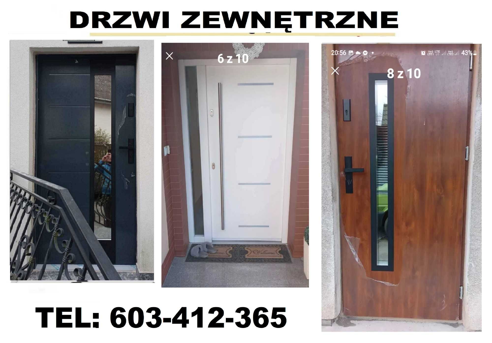 Drzwi wejściowe ZEWNĘTRZNE do mieszkań Z MONTAŻEM- wewnątrzklatkowe.