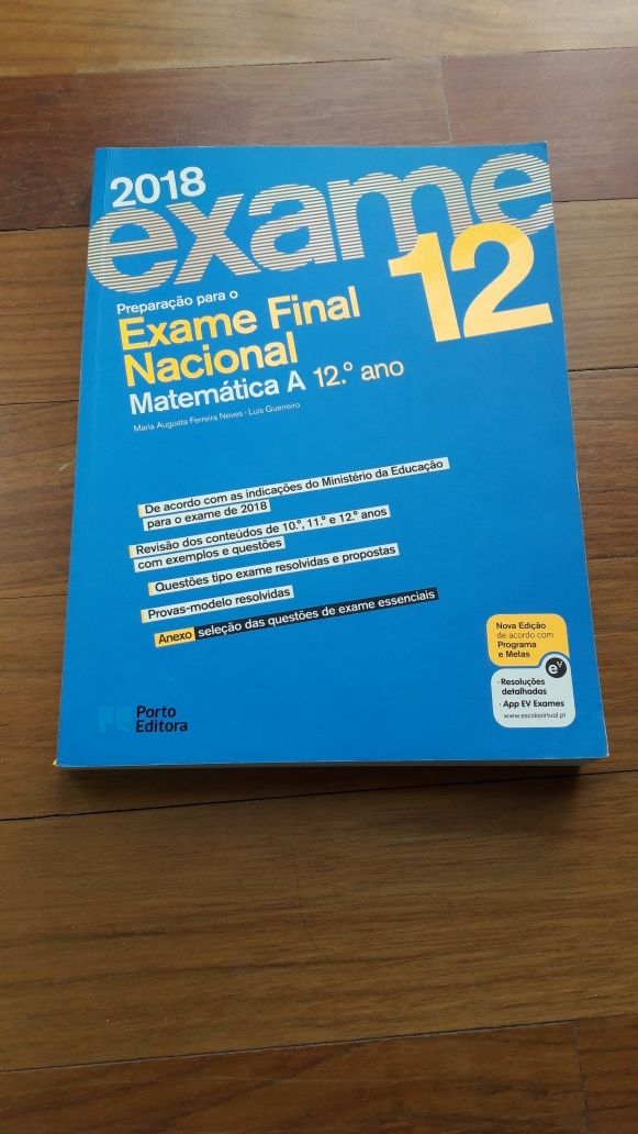 Preparação para o exame final de matemática 12.º ano Porto Editora