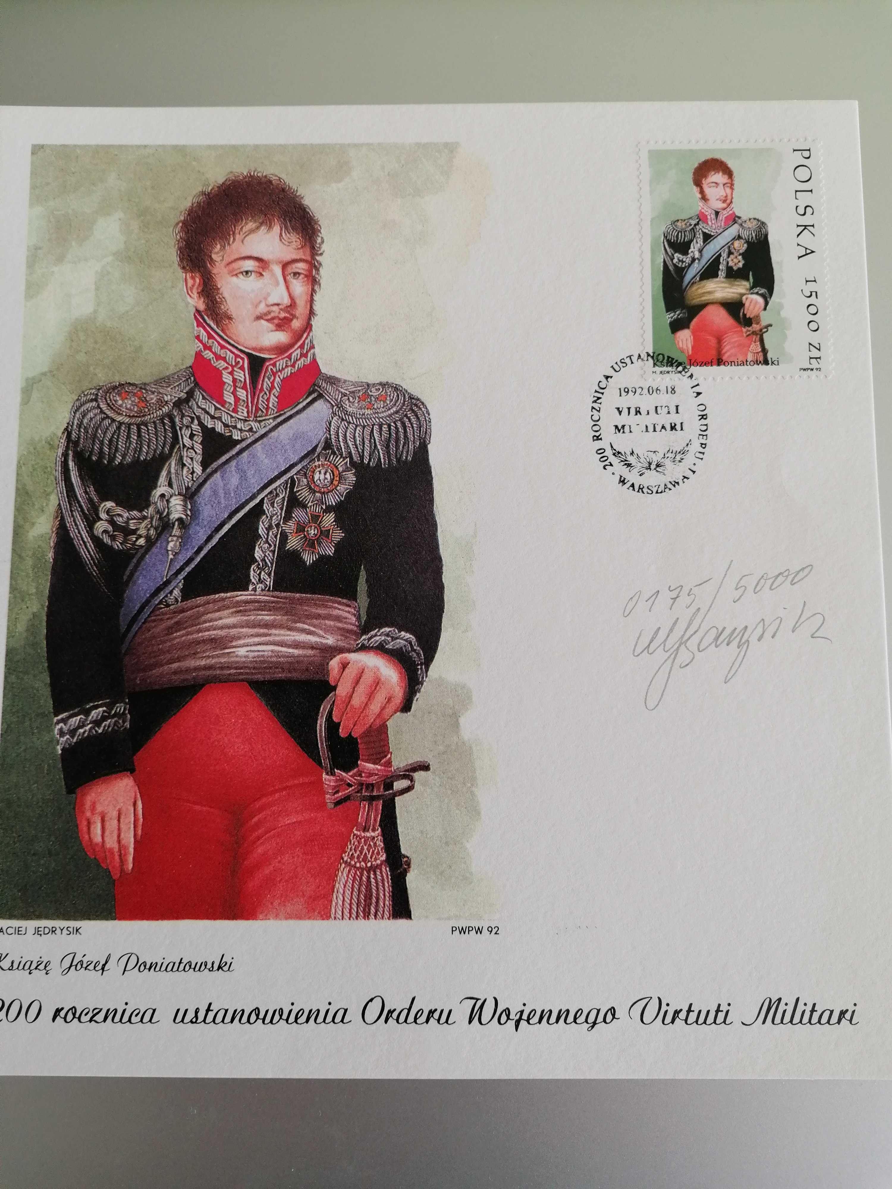 Karnet: V M(1992) 200. rocznica Orderu Wojennego Virtuti Militari