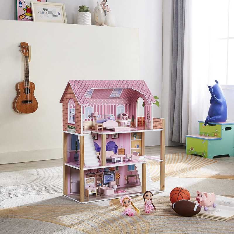 Domek dla lalek drewniany barbie prezent na dzień dziecka olx