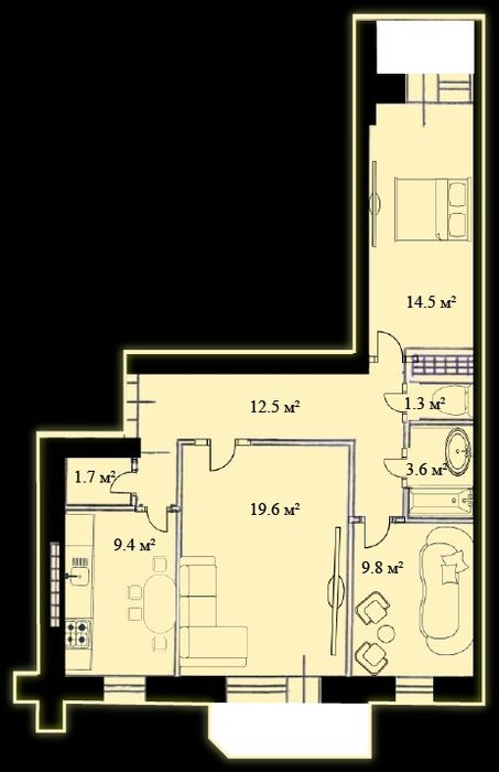 Квартира (1-,2-,3-кімнатна) в новобудові. 550$ -1 м2. ЗНИЖКА!
