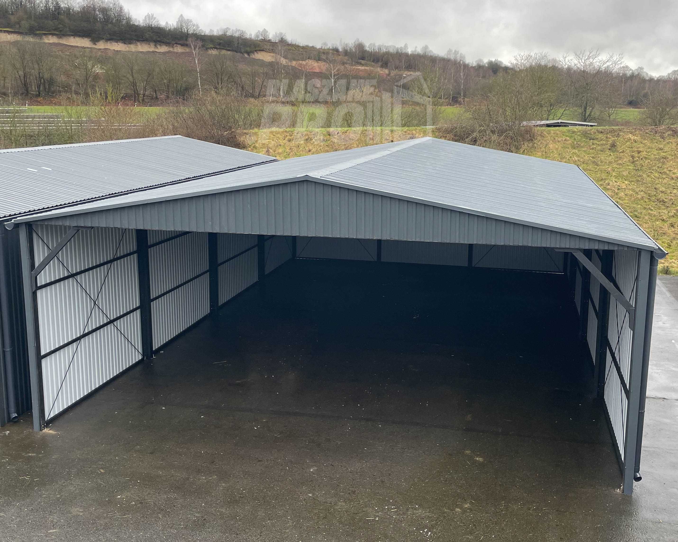 Wiata samochodowa CarPort 9x11m rynny GP530