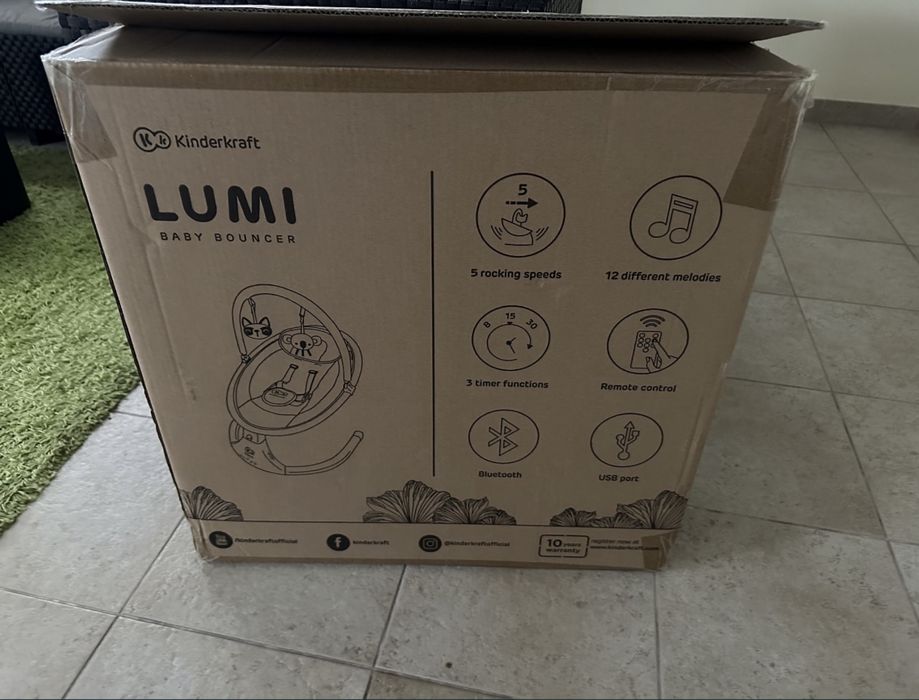 Baloiço multifuncional bebé Lumi kinderkraft