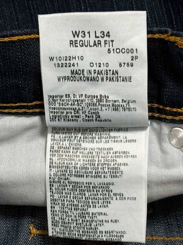 Wrangler Regular Fit W31 L34 Męskie Jeansy Granatowe – Nowe z Metką