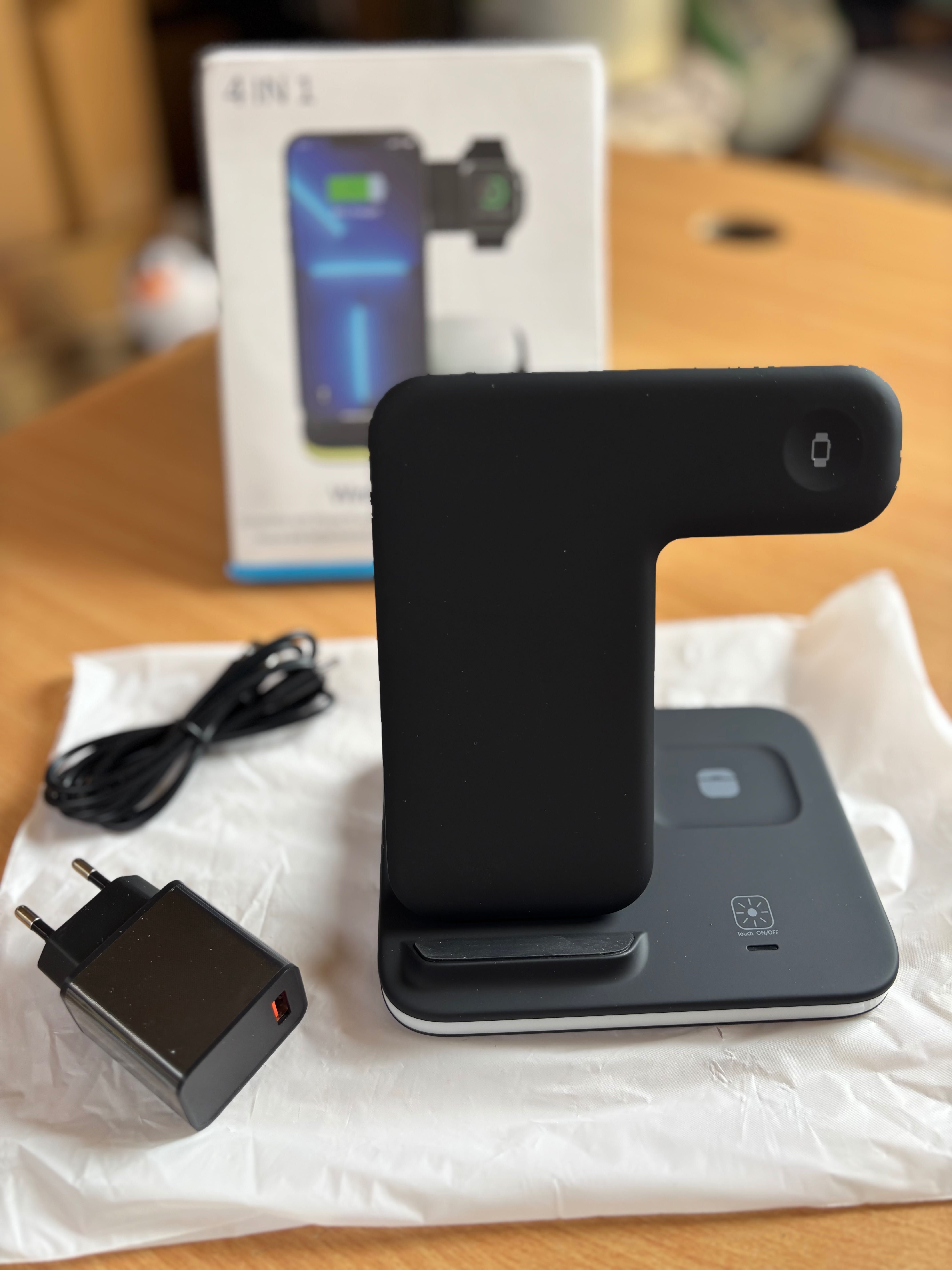 Ładowarka bezprzewodowa do iPhone/iWatch/Airpods czarna