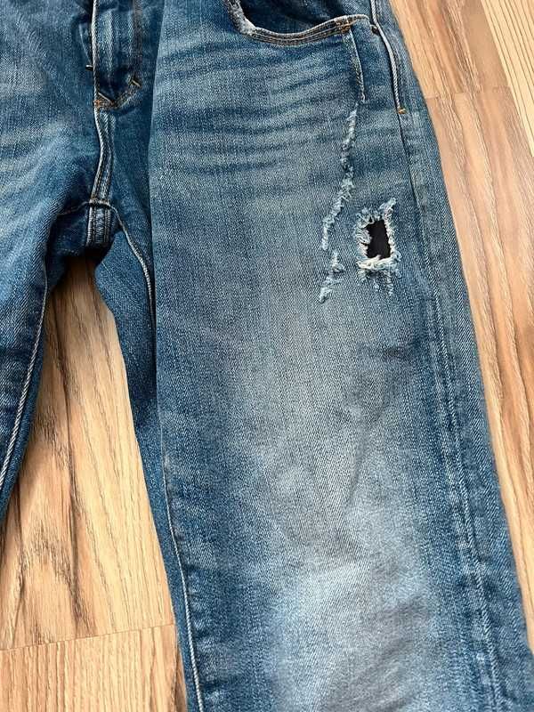 Spodnie dżinsowe jeans dżinsy Zara boyfriend z przetarciami luźne S