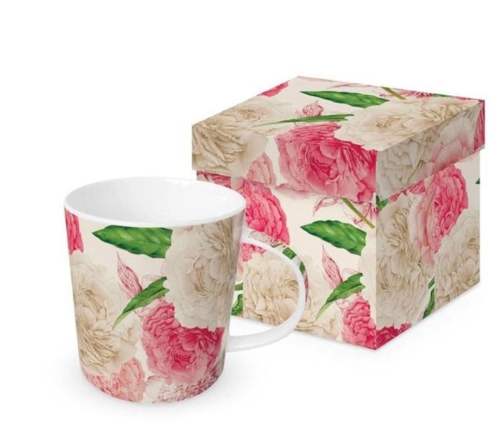 Kubek porcelanowy Peonie 350ml oprawa: pudełko