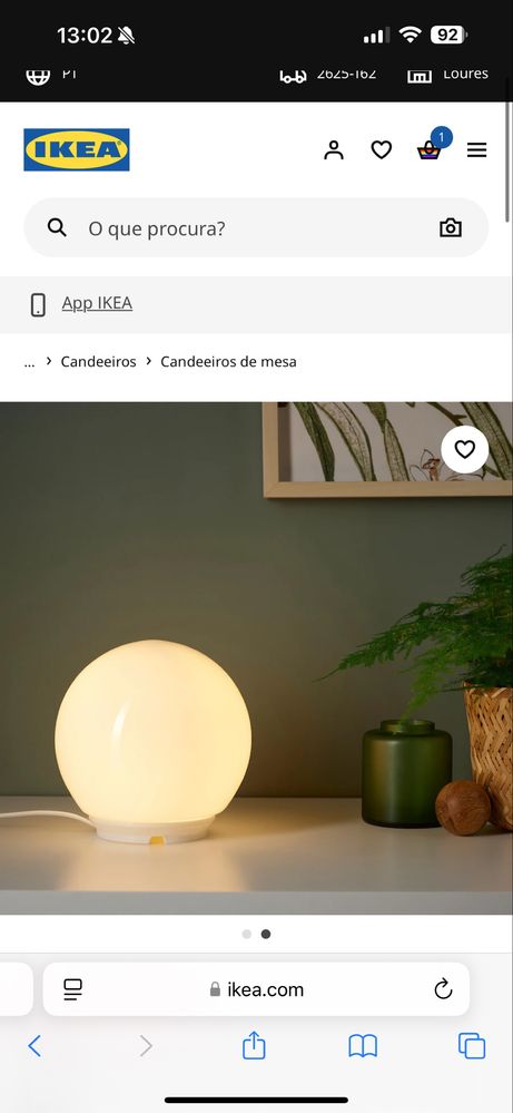 Candeeiro bola novo