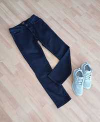Spodnie długie damskie dżinsowe jeans czarne Lee 38/M z wysokim stanem