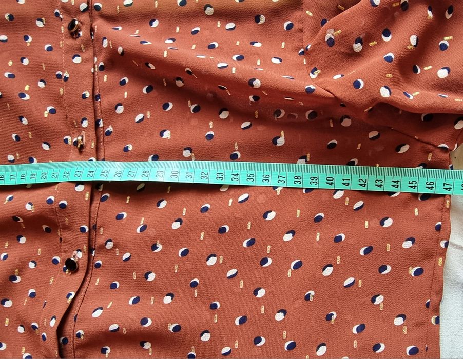 Brązowa koszula z bufiastymi rękawami Axara S