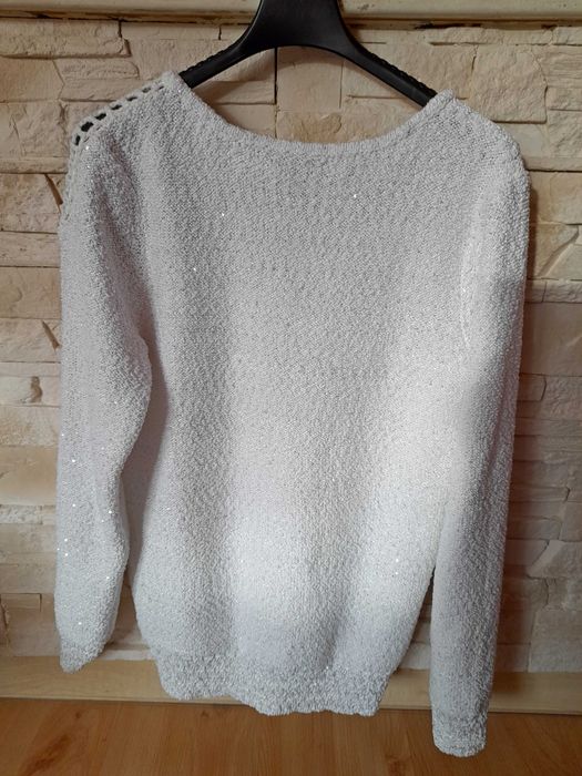 Sweter błyszczący roz. L