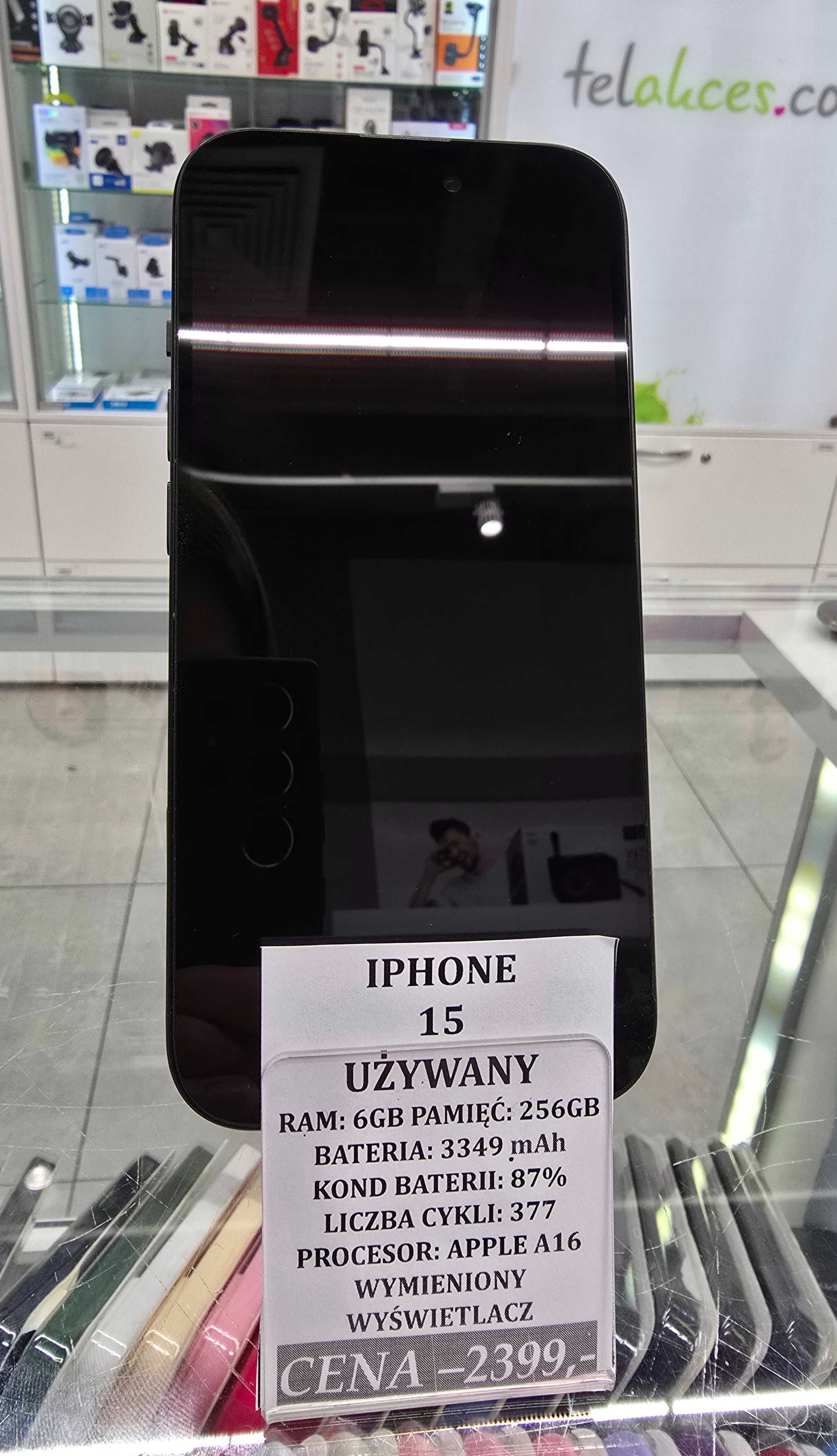 Iphone 15 256GB Bat 87% Telakces Felicity *Raty 0%