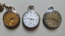 omega - tissot - fortis - zegarek kieszonkowy - 3 szt