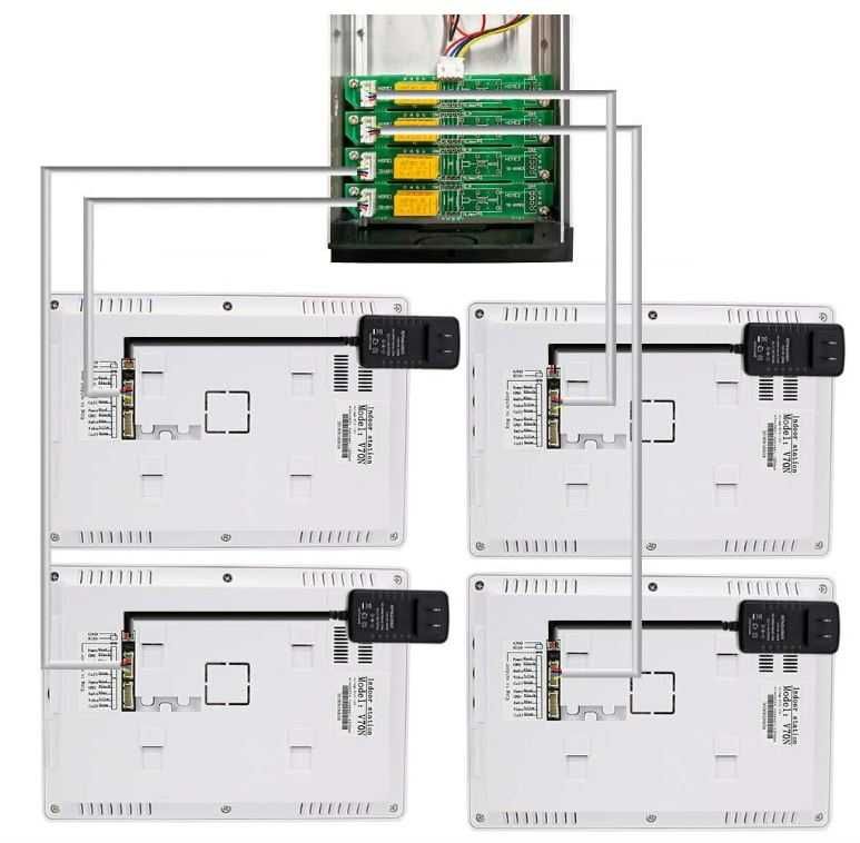 Wideodomofon z 4 kolorowymi monitorami TFT-LCD 7''