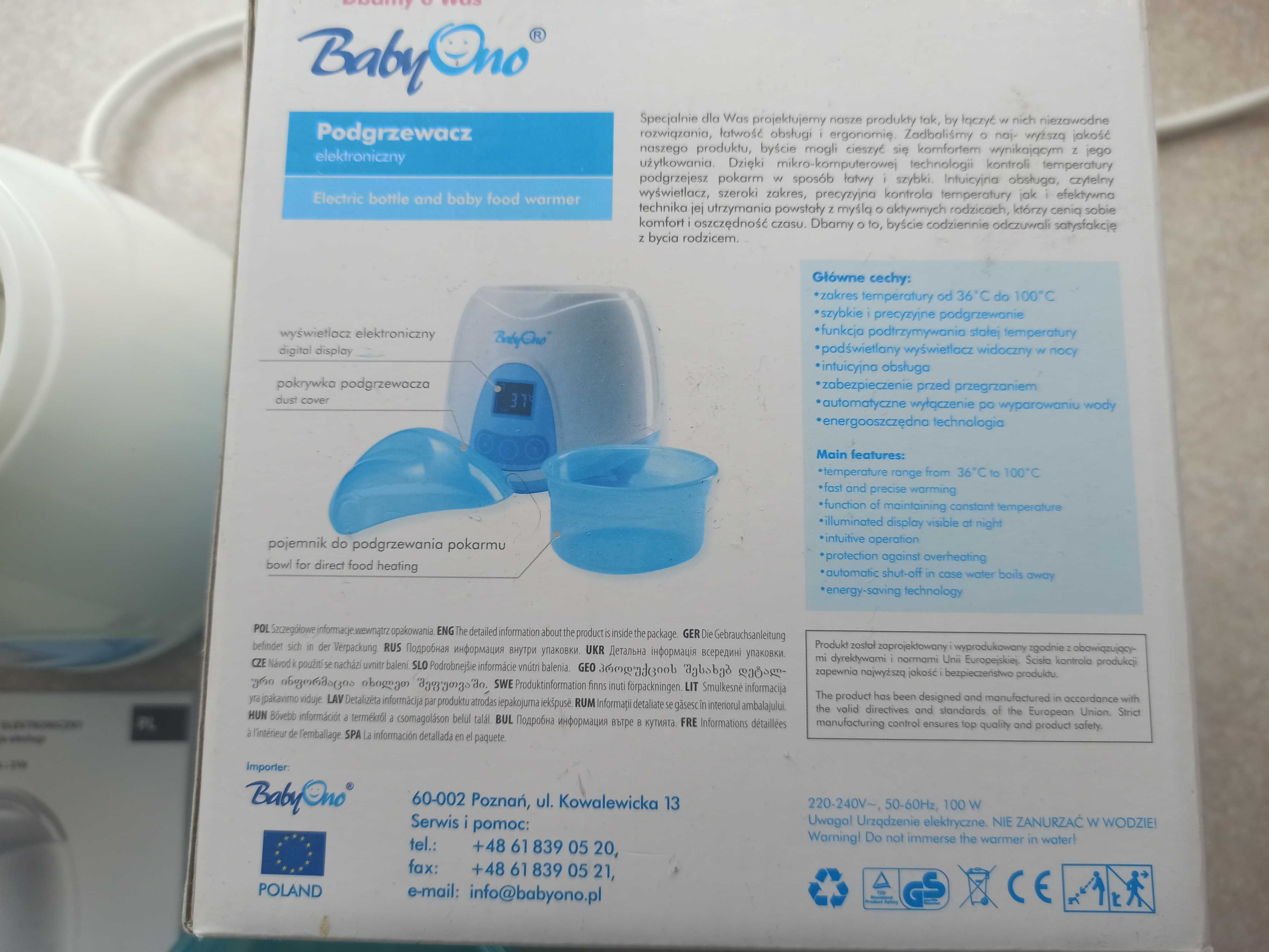 Elektroniczny podgrzewacz baby one