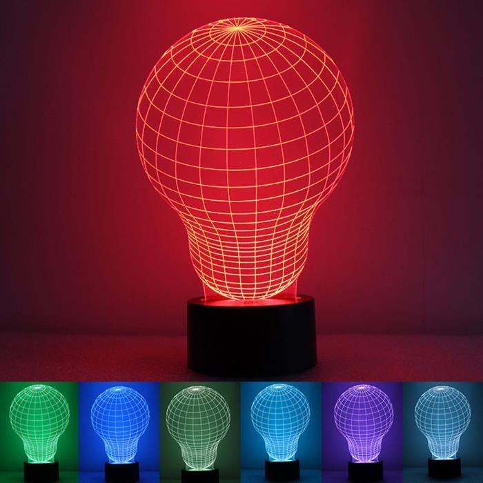 NOVO! Iluminação Acrílico LED Efeito 3D - Acrylic 3D Illusion Lamp LED