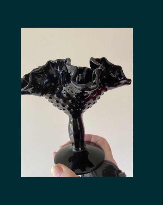 Ząbkowice Astrid szkło hialitowe cukiernica pucharek