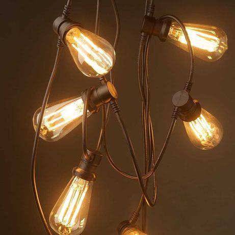 Conjunto de 3 Lampadas Vintage de LED E27 6 W