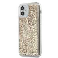 Etui Guess 4G Liquid Glitter iPhone 12 Mini 5,4" Złoty