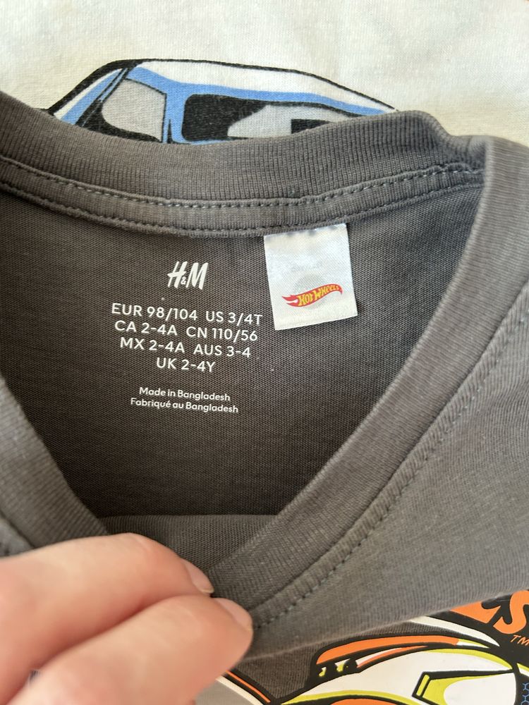 Zestaw bluzek z długim rękawem Hot Wheels H&M 98/104