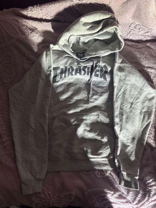 худи трешер серого цвета