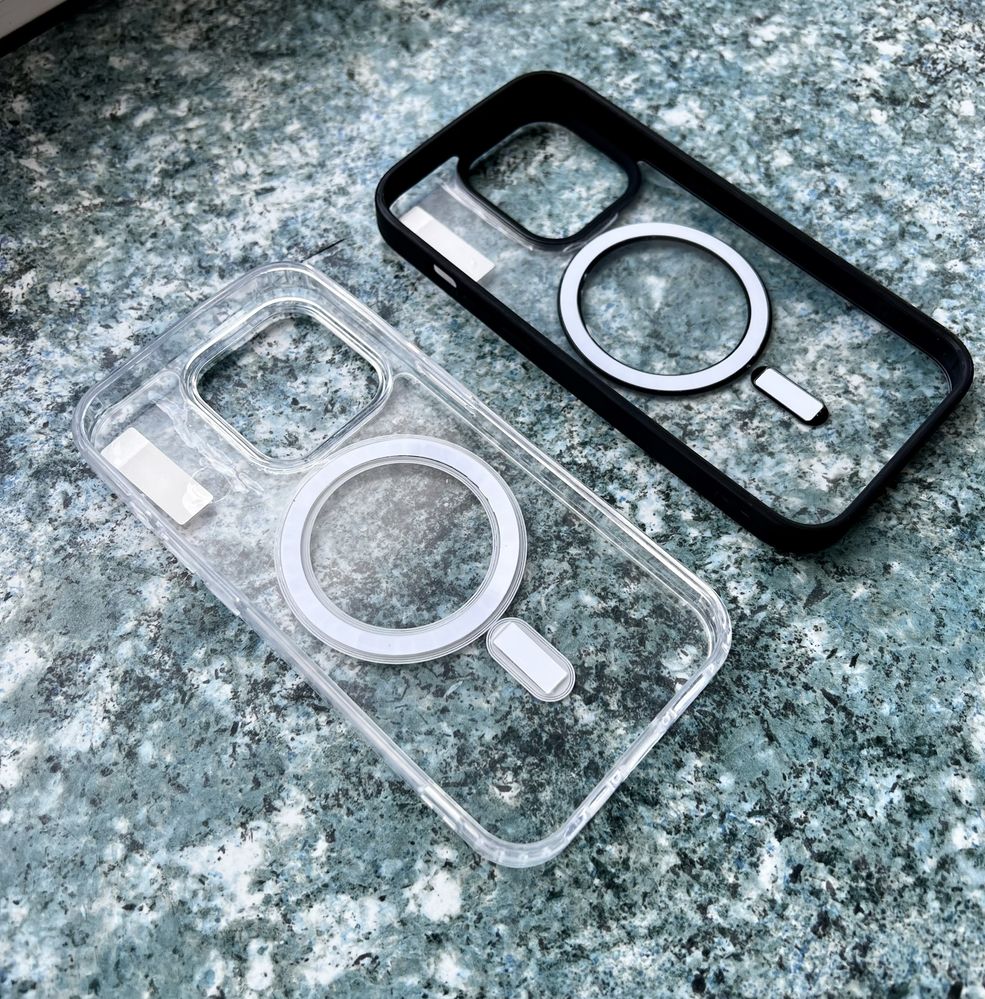 Прозорий чохол з Magsafe від iPhone 12 і ін. (White,Black,Gray,Purple)