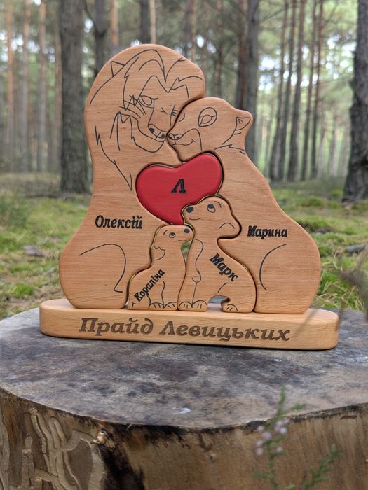 Подарунок Статуетка Пазл "Сімейні Цінності" до Нового Року Різдва