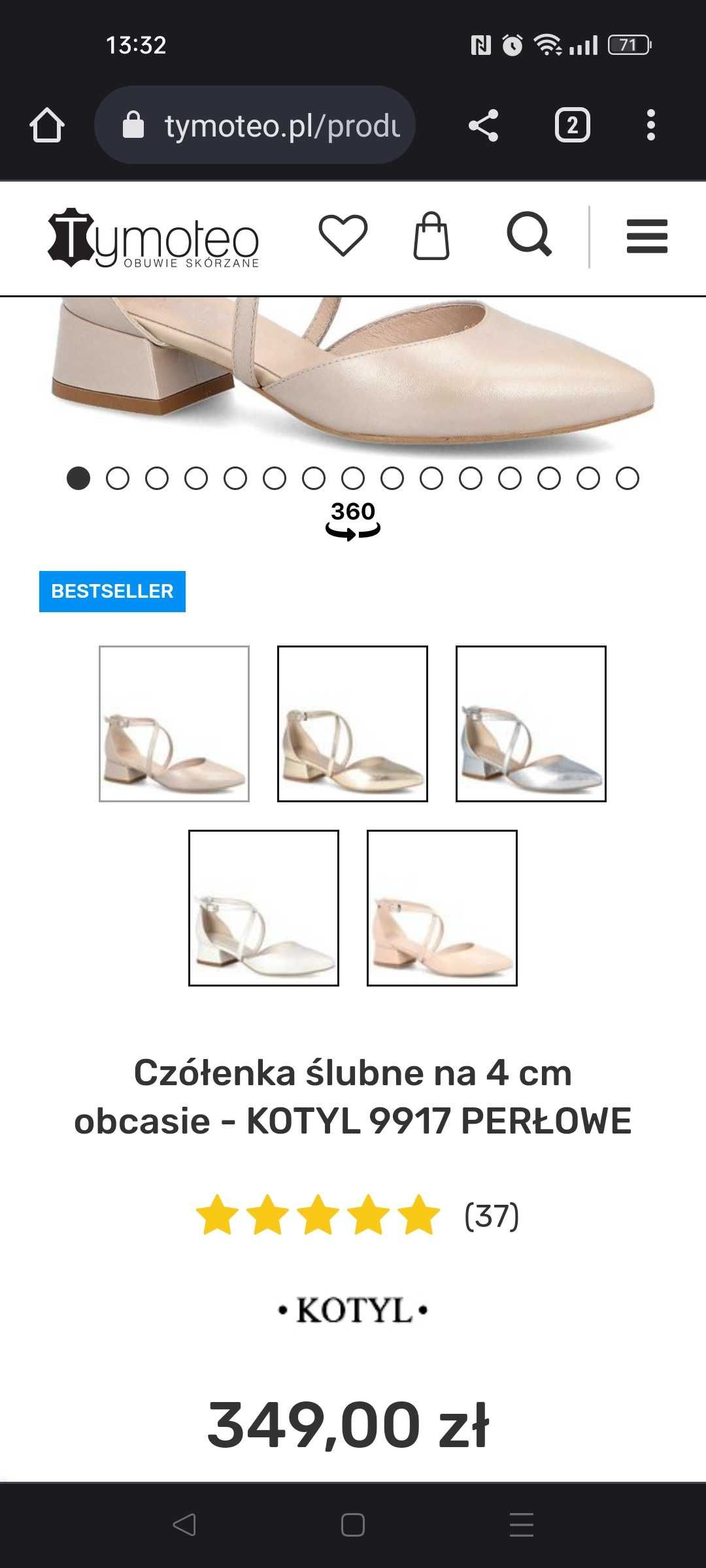 Buty ślubne Kotyl