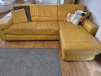 Skórzana sofa duża z funkcją spania