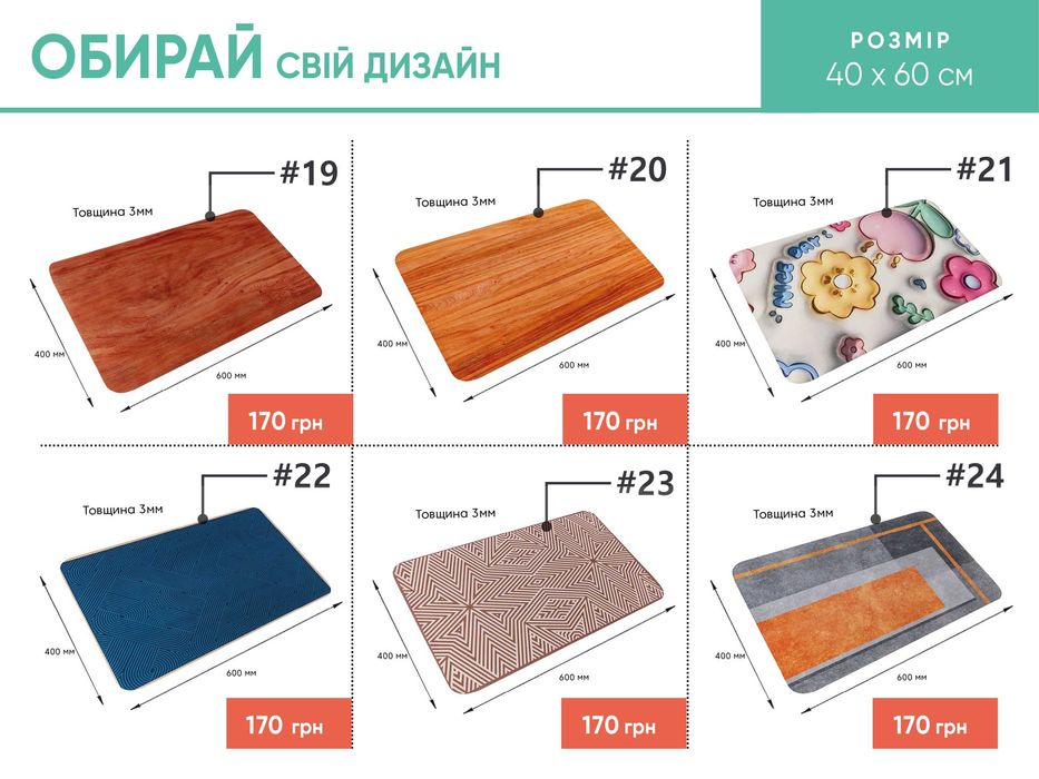 Водопоглинаючий килимок в коридор, ванну або для годування тварин