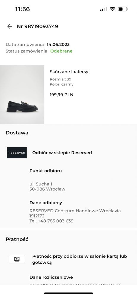 Reserved skórzane loafersy buty 39  nowe
