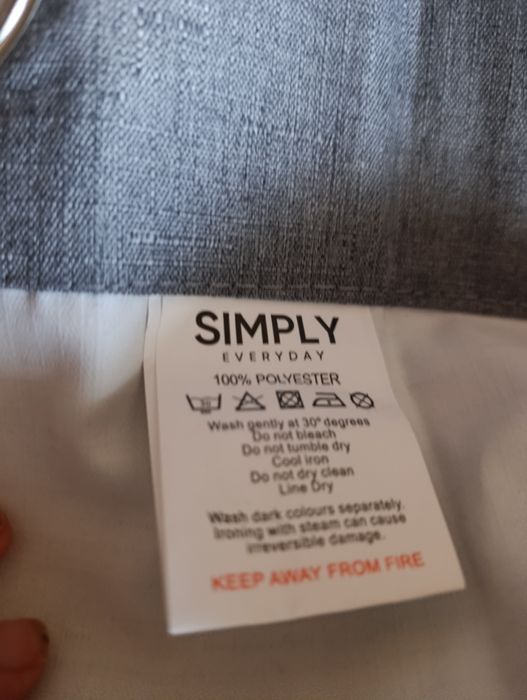 Сірі штори з кольцами стан як нові