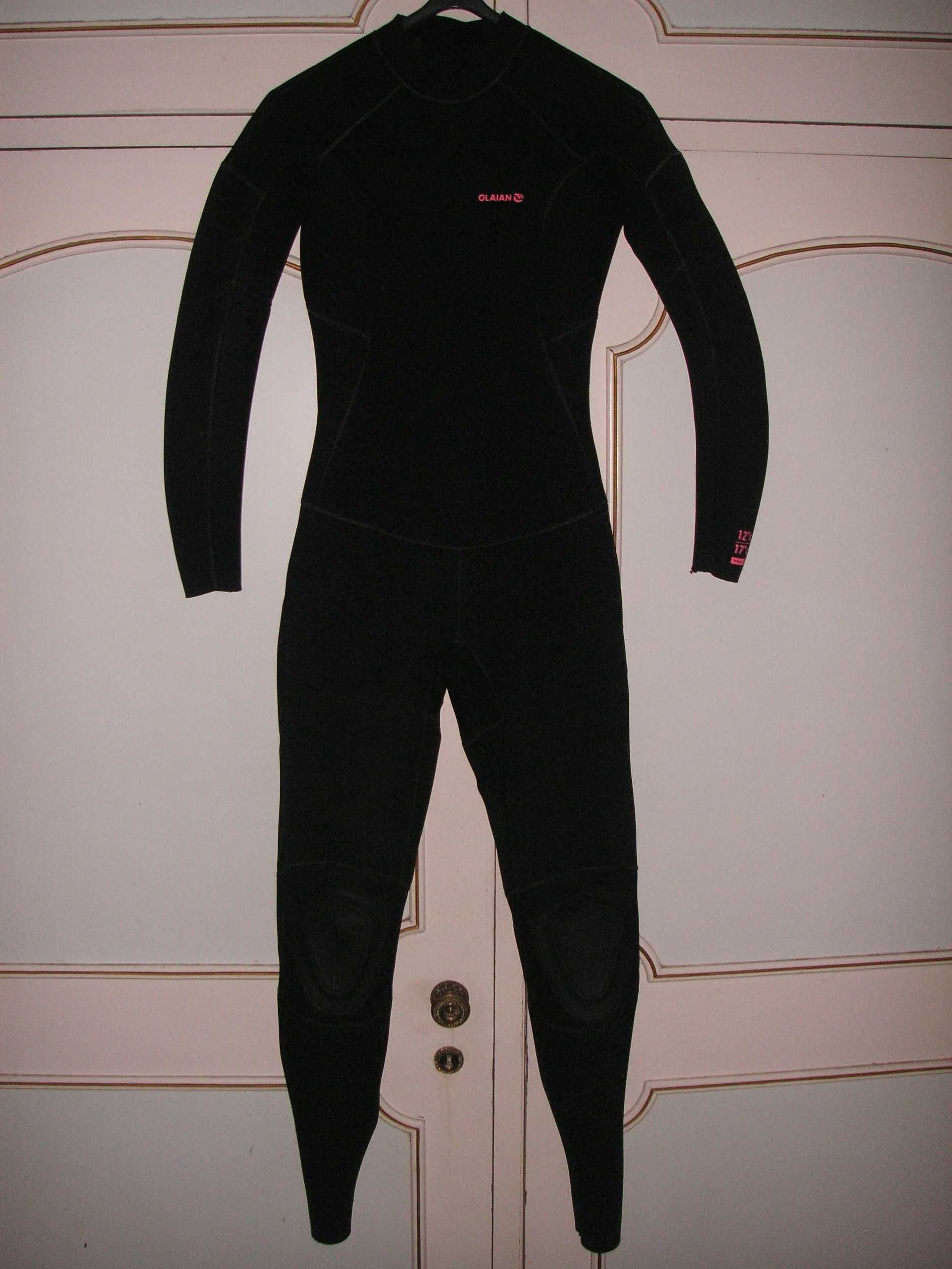 Fato de Surf Olaian (Homem) - Neoprene 100 e 4.3mm Preto