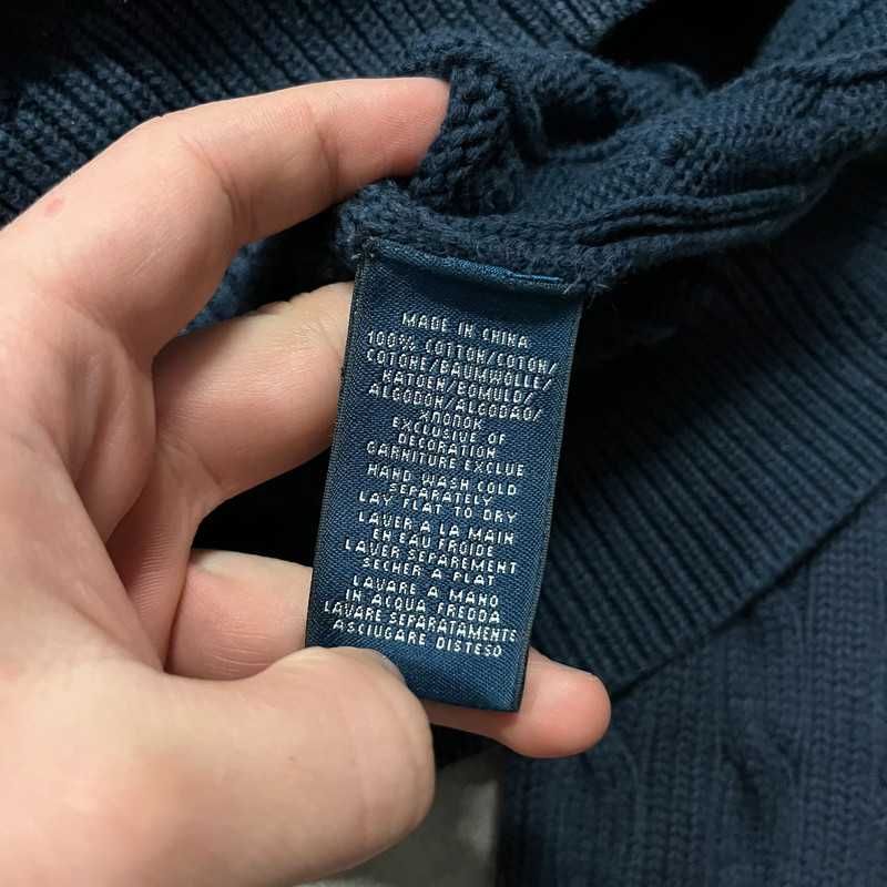 Sweter Warkocz Ralph Lauren Cable Knit Kardigan Trendy Y2K Style