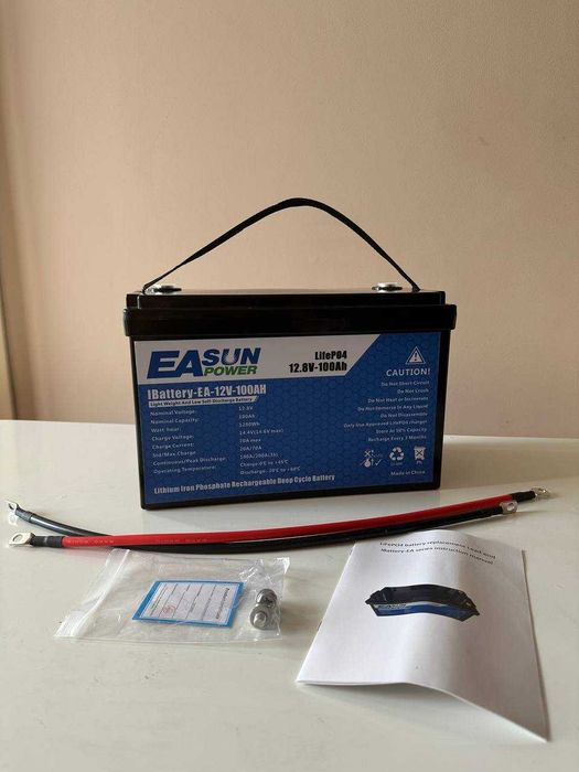 LiFePO4 12V 100Ah EASUN з BMS  для інвертора, СЕС, кемпінгу
