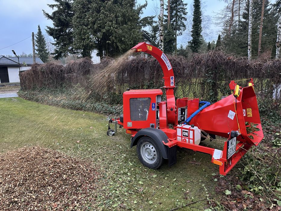 Wycinka drzew, porządkowanie działek, rębak, podnośnik 27M